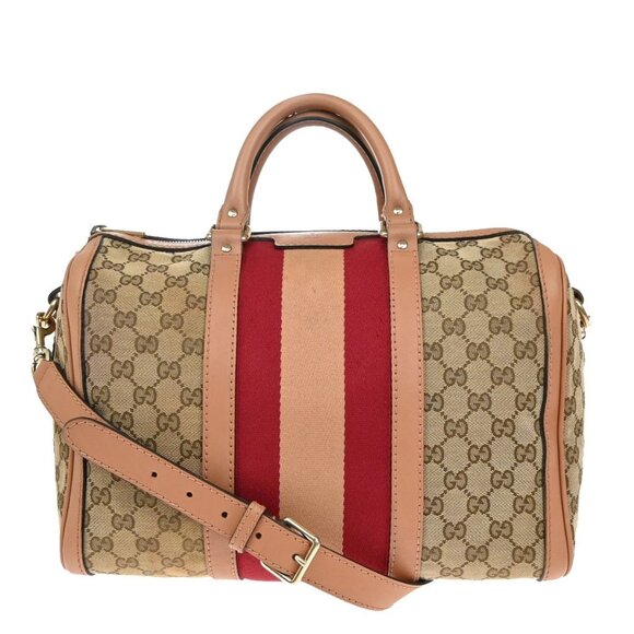 GUCCI Logo GG Pattern 2Way Shoulder Hand Bag Canvas Leather 388-0822225 - Picture 1 of 16